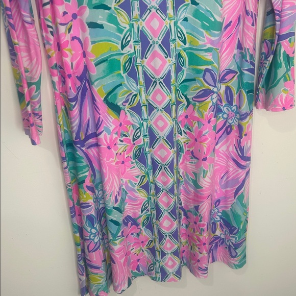 LILLY PULITZER Ophelia It Was All a Dream Jersey Knit 3/4 Sleeve Dress Size XS - Picture 9 of 15